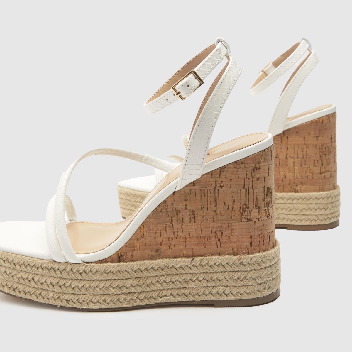 Schuh Violetta Espadrille Ékszandál Fehér Színben