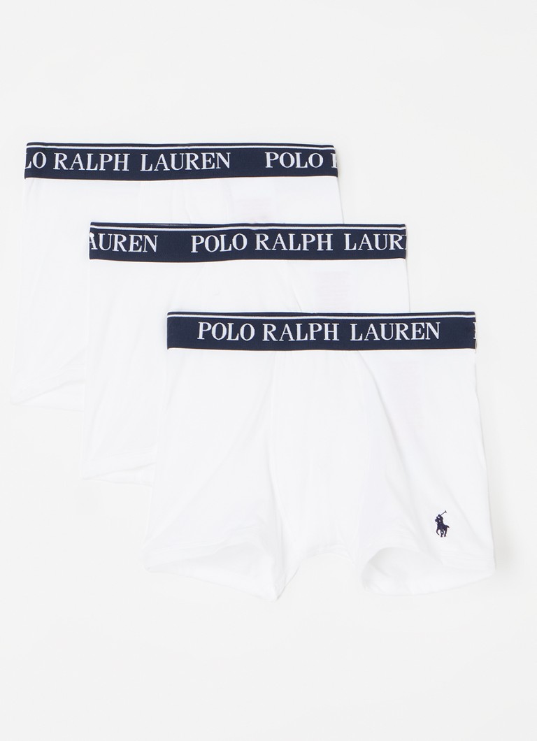 Set de 3 perechi de boxeri Ralph Lauren cu bandă cu logo în talie.