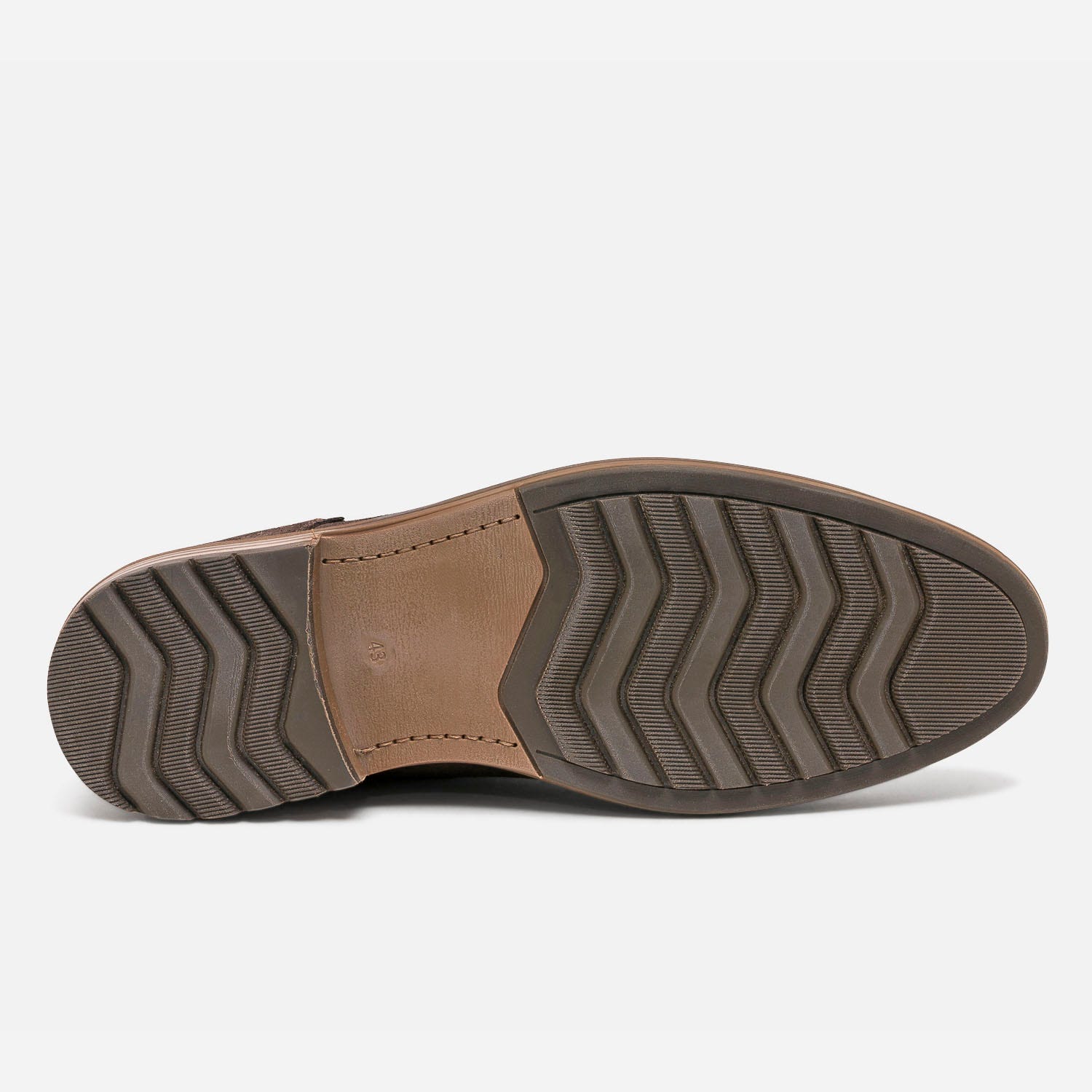 Derby marron en cuir velours éco-conçu