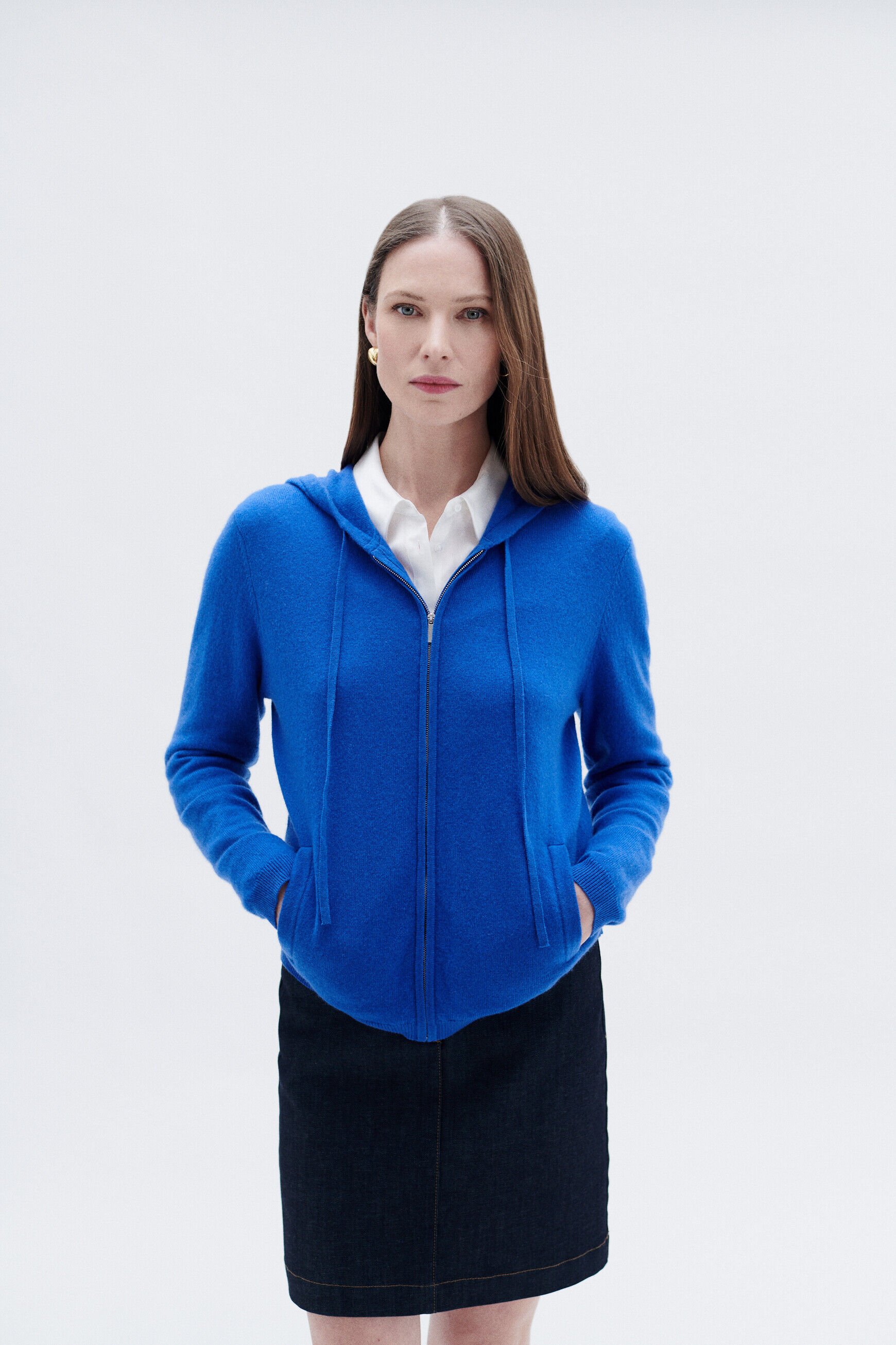 gilet basila bleu electrique femme