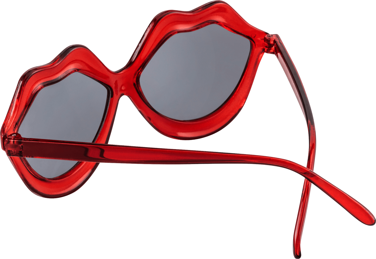 Rote Party-Sonnenbrille in Kussmund-Form, 1 St
