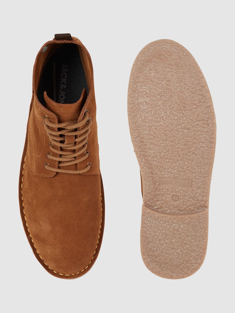 Boots aus Veloursleder Modell 'Bruce' in mittelbraun