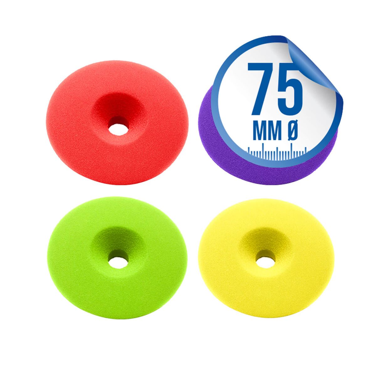 Liquid Elements Polierschwamm V2 Soft Cut 75mm grün