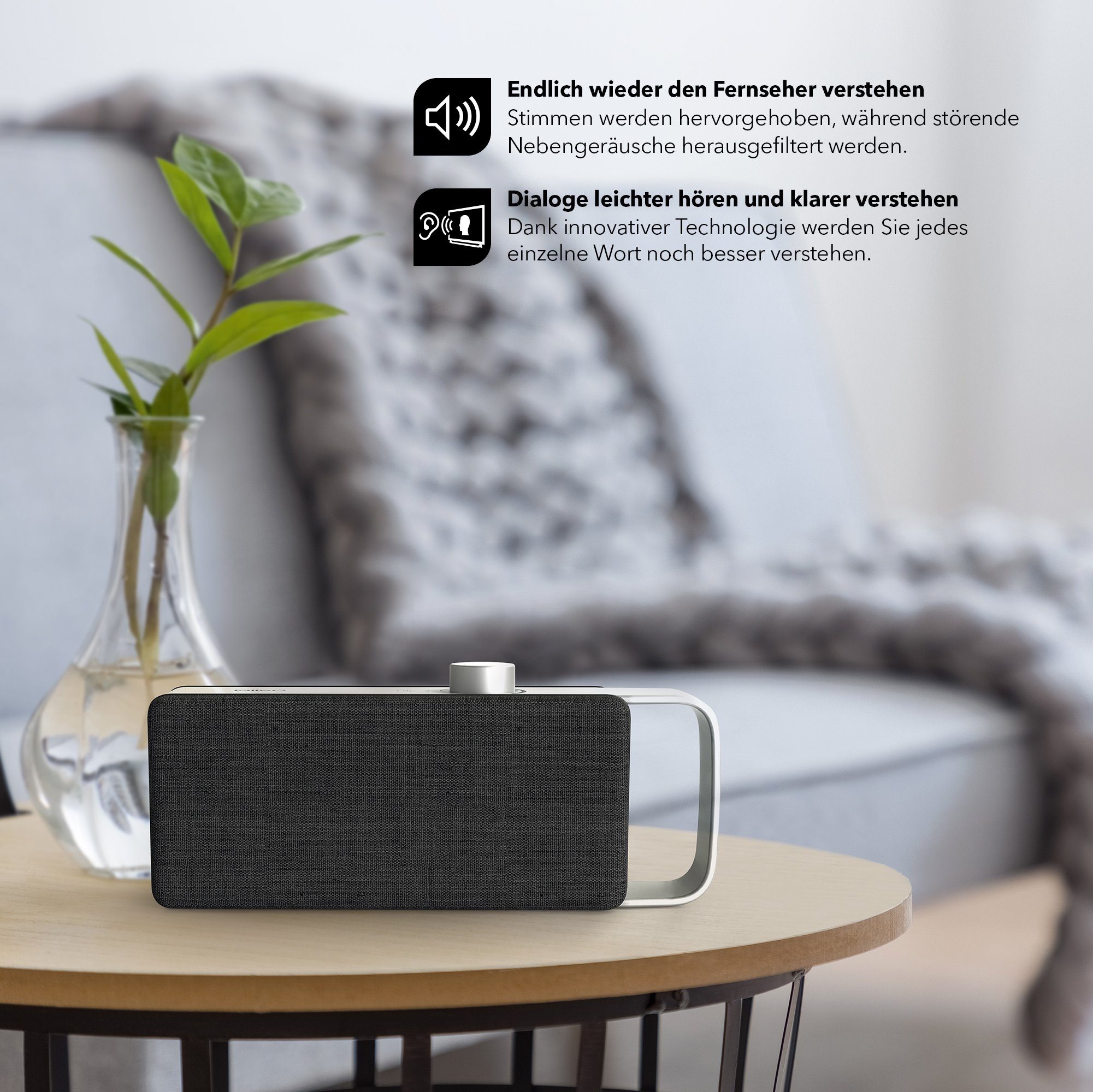 faller audio OSKAR Sprachverstärker, Hörverstärker für den Fernseher Wireless Lautsprecher