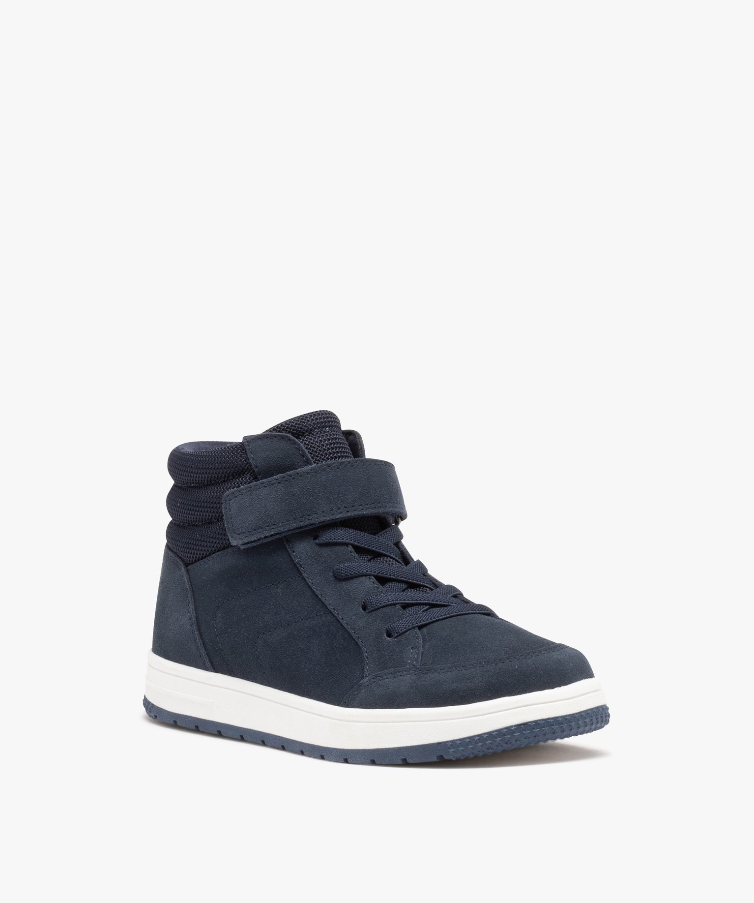 Basket mid-cut fermeture scratch Garçon marine | GEMO