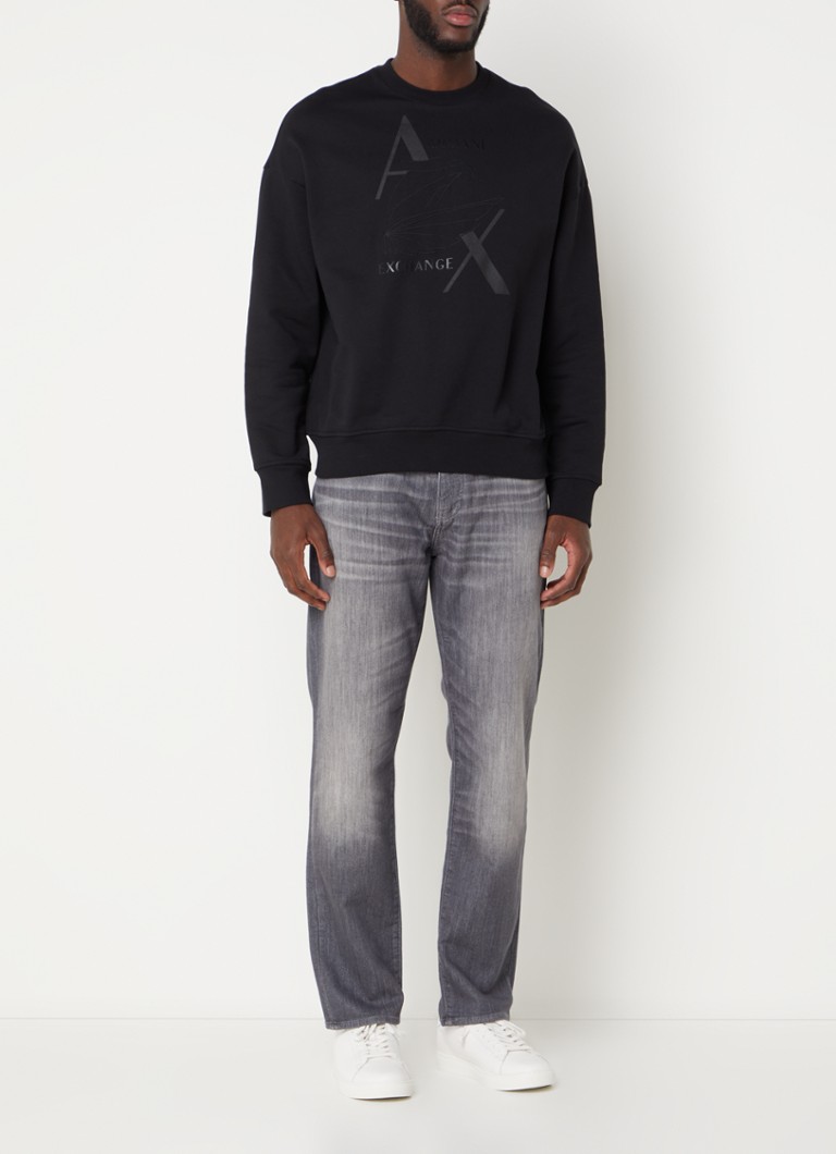 Jeansy Armani Exchange o dopasowanym kroju z efektem sprania