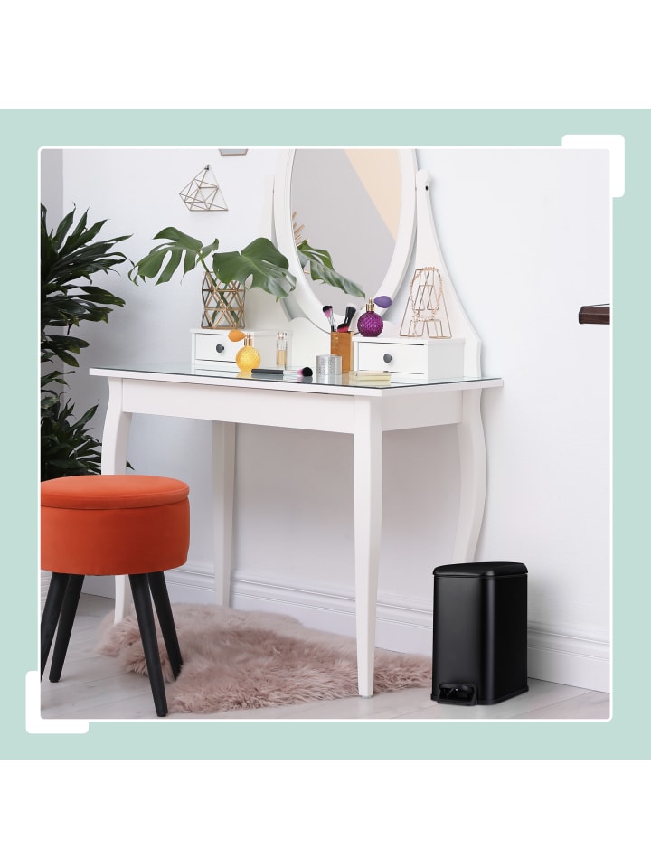 relaxdays Mülleimer Bad in Schwarz - 5 l günstig kaufen onesize