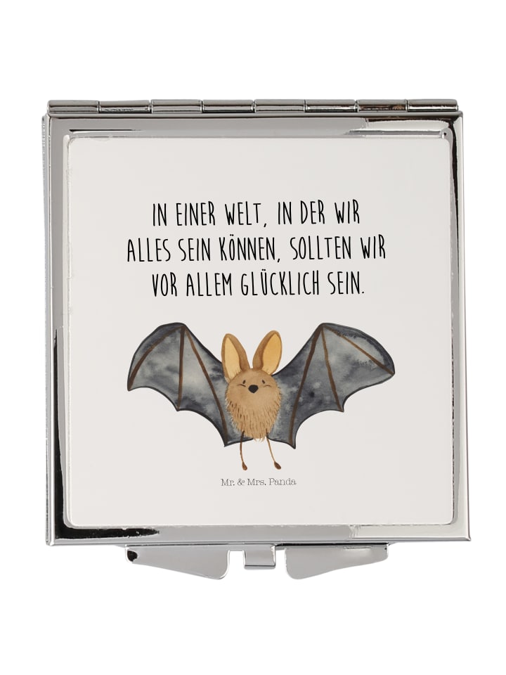 Mr. & Mrs. Panda Handtaschenspiegel quadratisch Fledermaus Flüge... in Weiß günstig kaufen onesize
