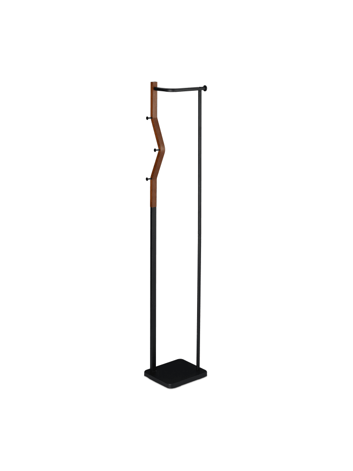 relaxdays Garderobenständer in Schwarz/Braun- (B)30 x (H)173 x (T)25 cm günstig kaufen onesize
