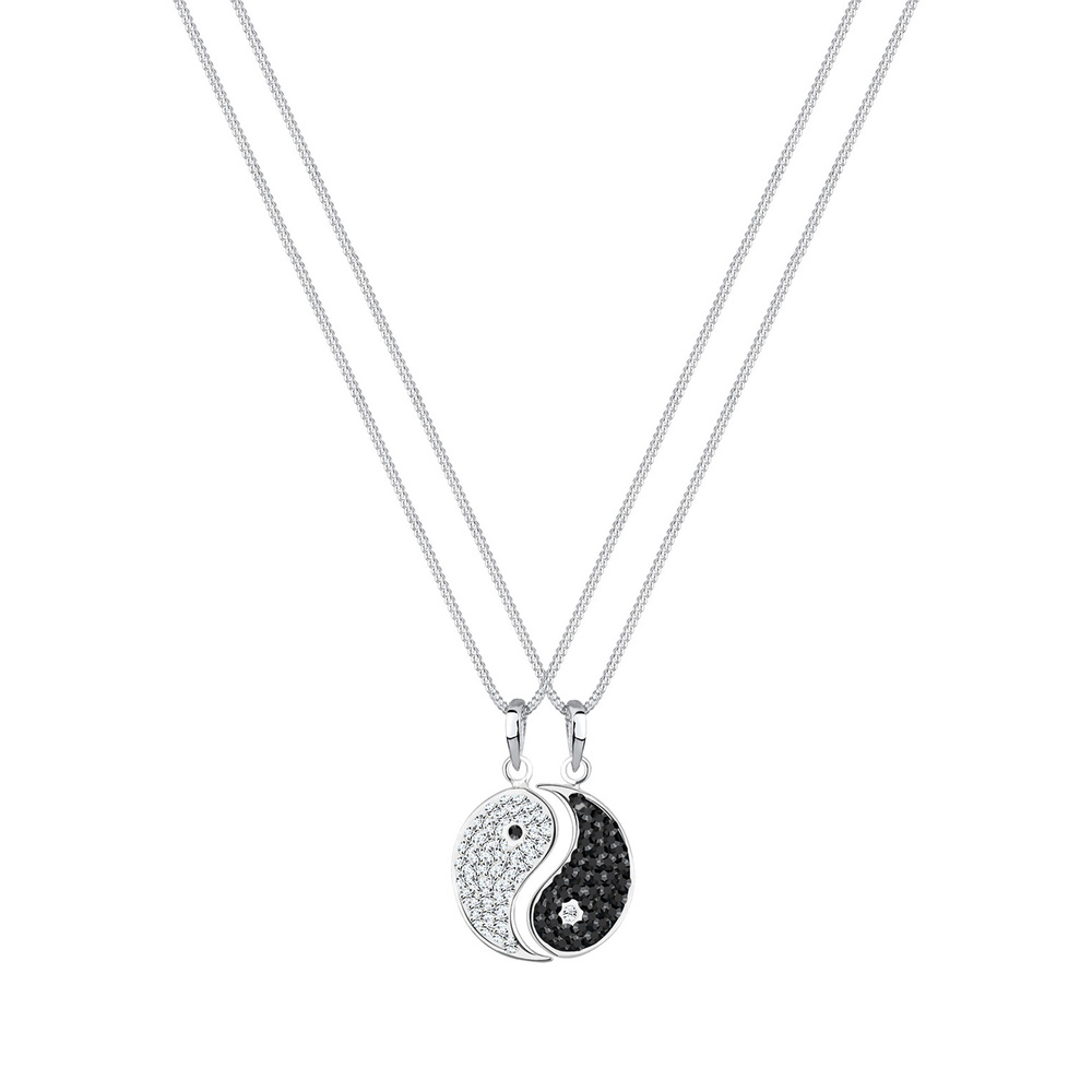 Elli Elli Collier Partner Yin Yang Kristalle Silber collier