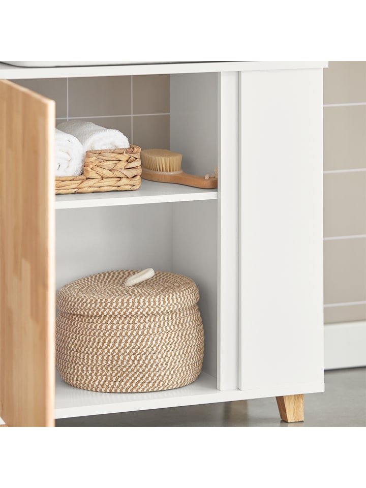 SoBuy Waschbeckenunterschrank in Weiß - (B)60 x (H)60 x (T)29cm günstig kaufen onesize