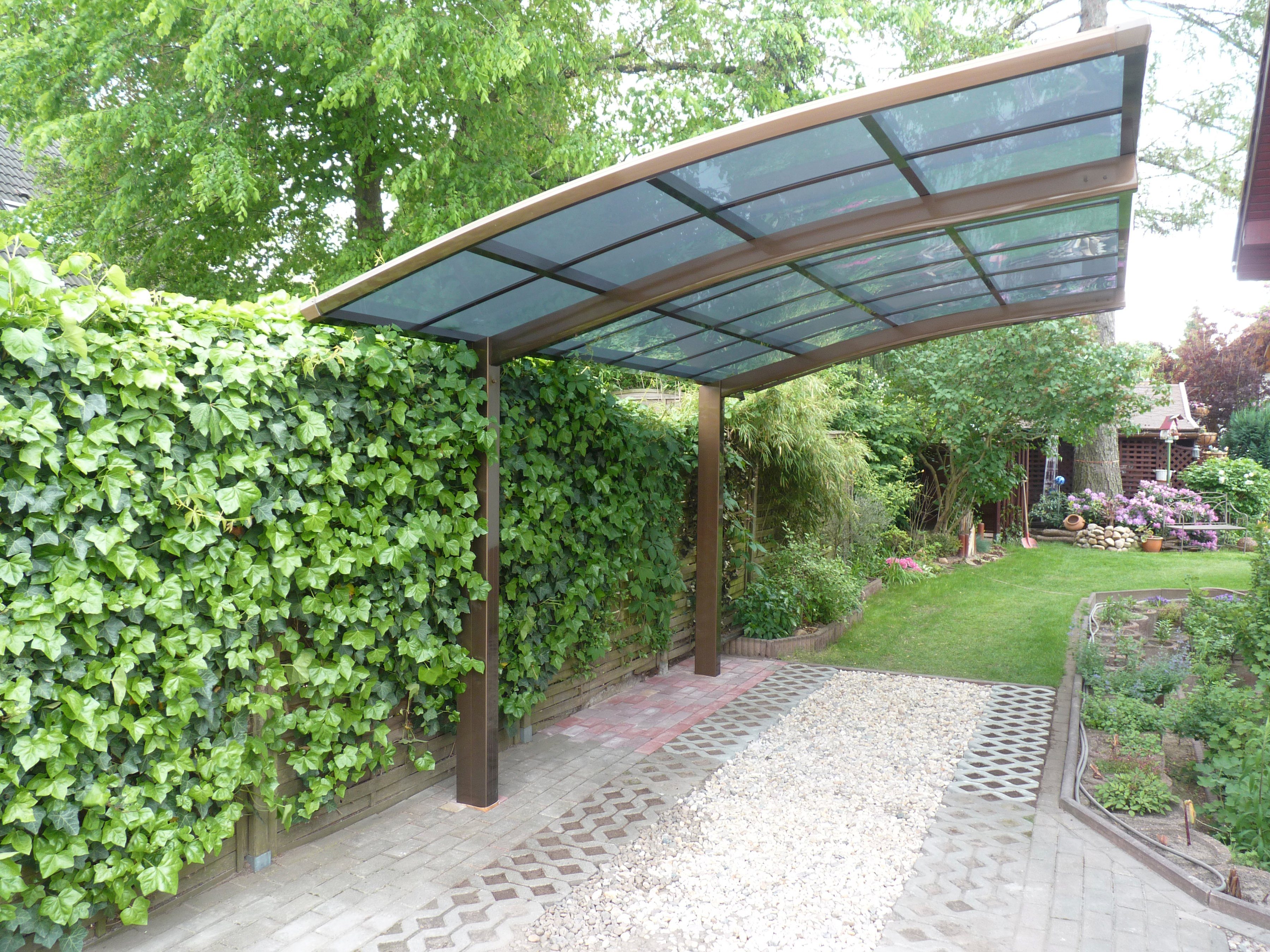Ximax Einzelcarport Portoforte Typ 60 Standard-bronze, BxT: 270x495 cm, 240 cm Einfahrtshöhe, Aluminium
