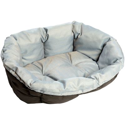 Set aus Ferplast Korb Siesta Deluxe mit Überzug Sofà blau Tweed