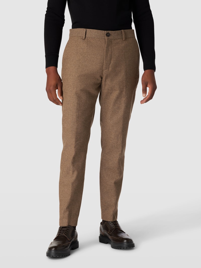 Slim Fit Sakko mit Brusttasche Modell 'MARK' in hellbraun