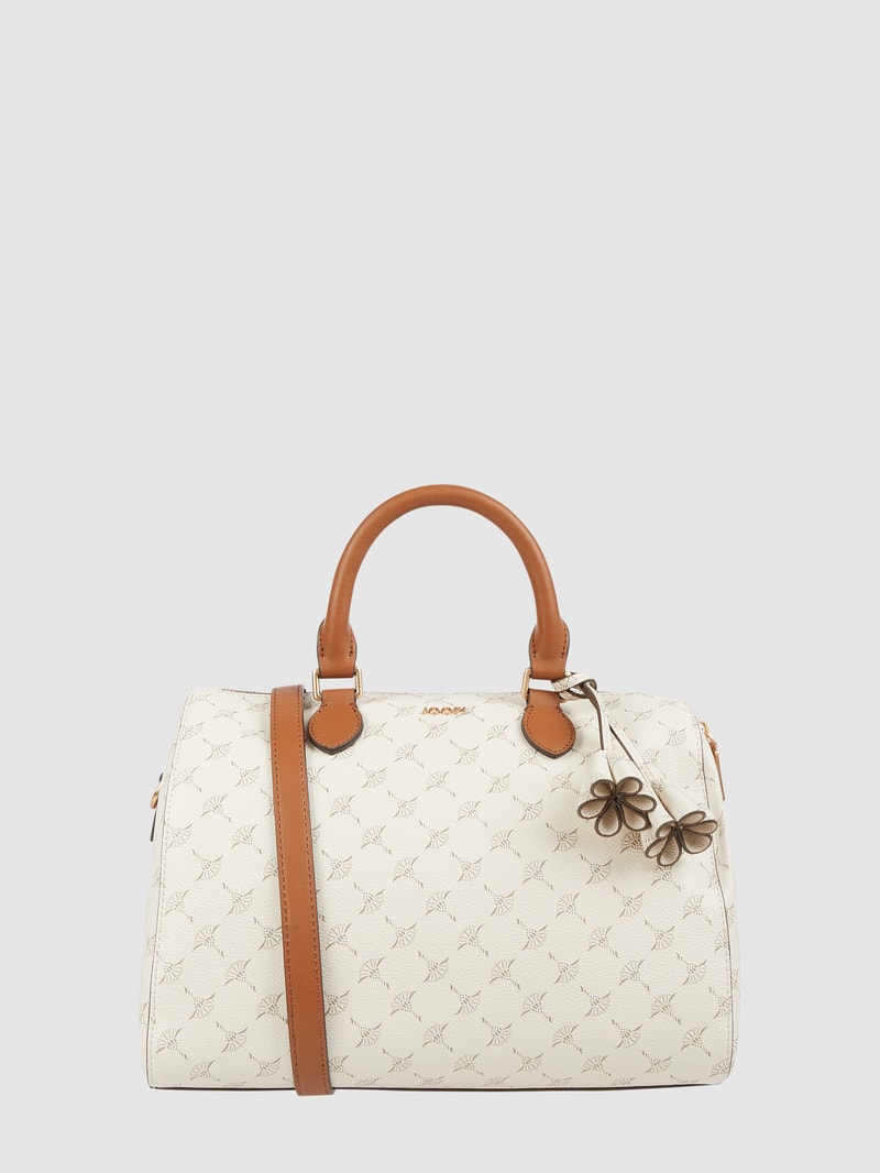 Bowling Bag mit Logo-Muster Modell 'Aurora' in offwhite