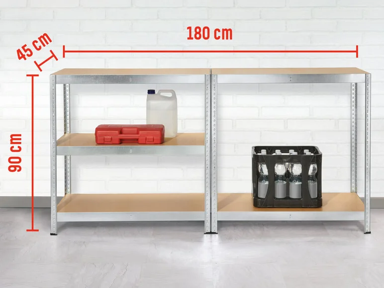 PARKSIDE® Rayonnage, 5 prateleiras, 180 x 90 x 45 cm