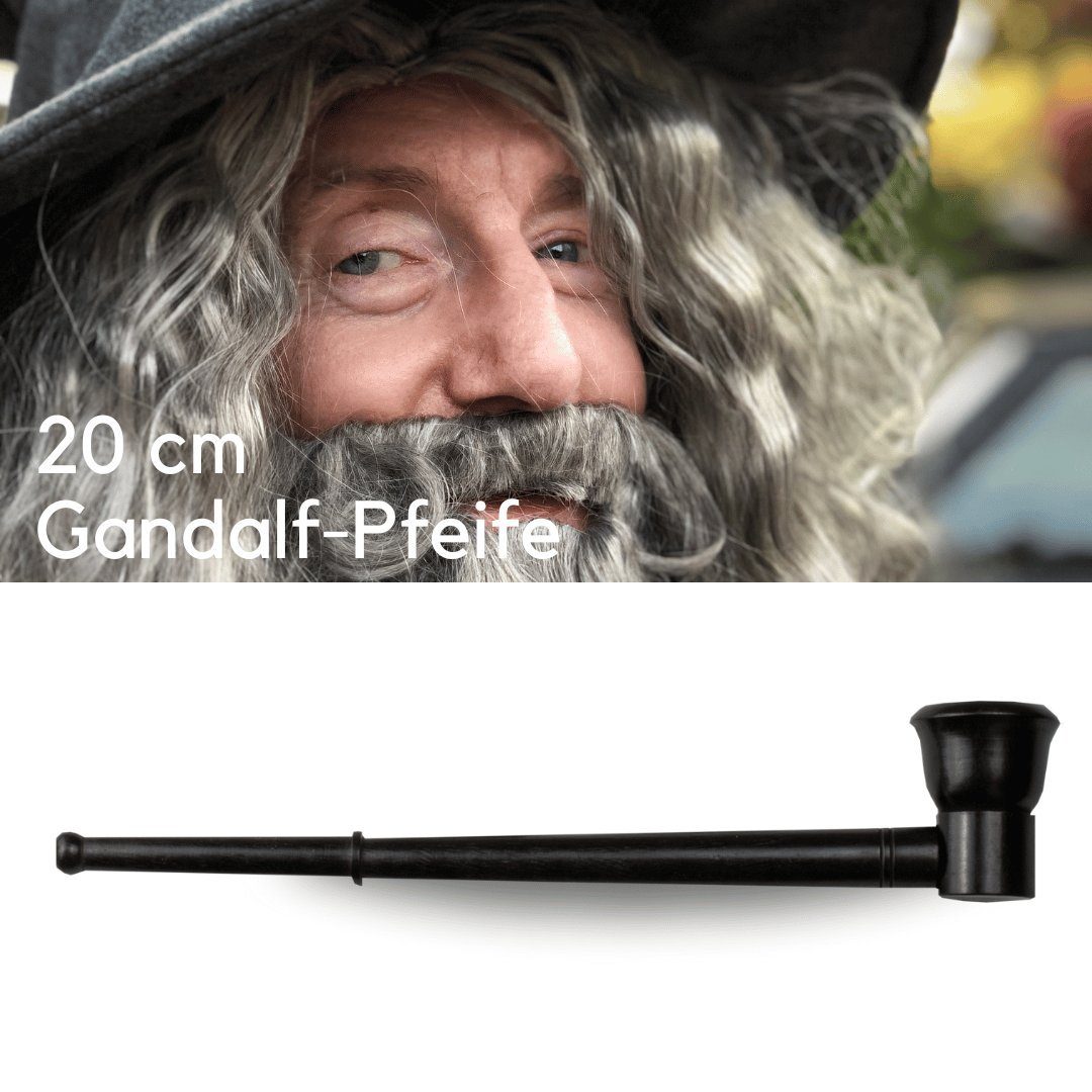 Weedness Handpfeife Weedness Gandalf-Pfeife aus Ebenholz Handgeschnitzt Holzpfeife Set, (1-St)