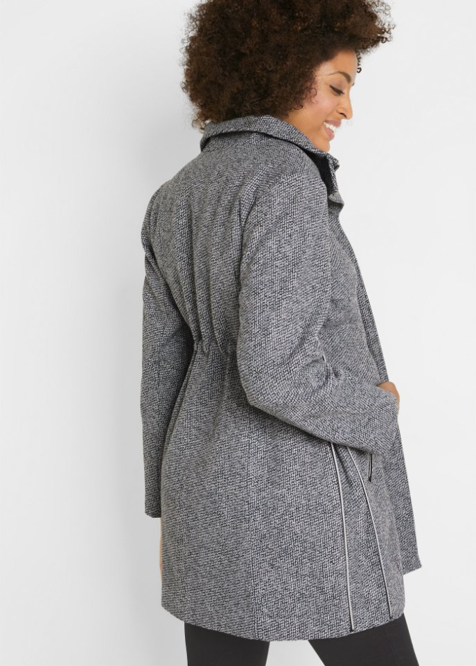 Umstands-Kurzmantel / Tragejacke in Woll-Optik
