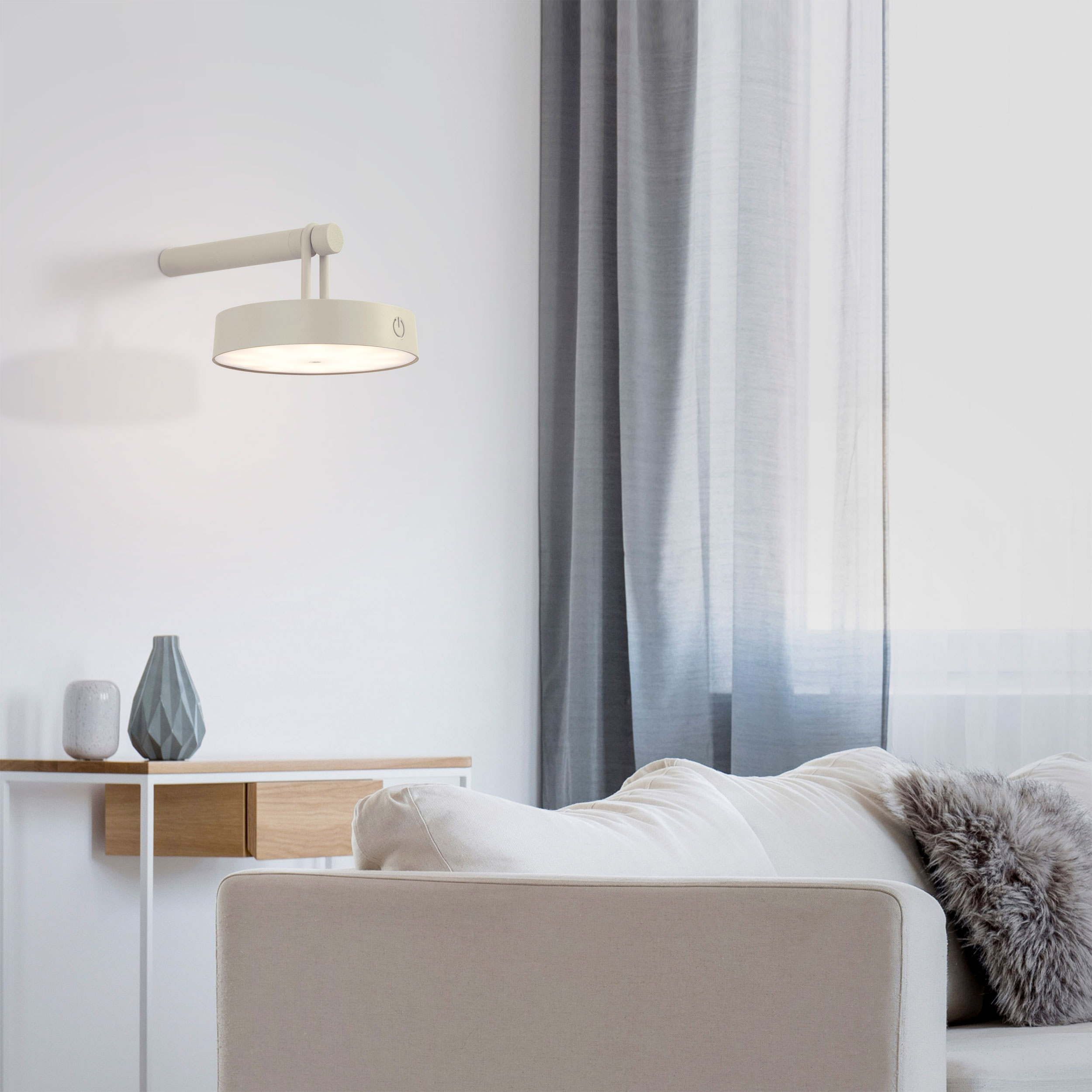 JUST LIGHT.LED-Akku-Wandleuchte 1flg