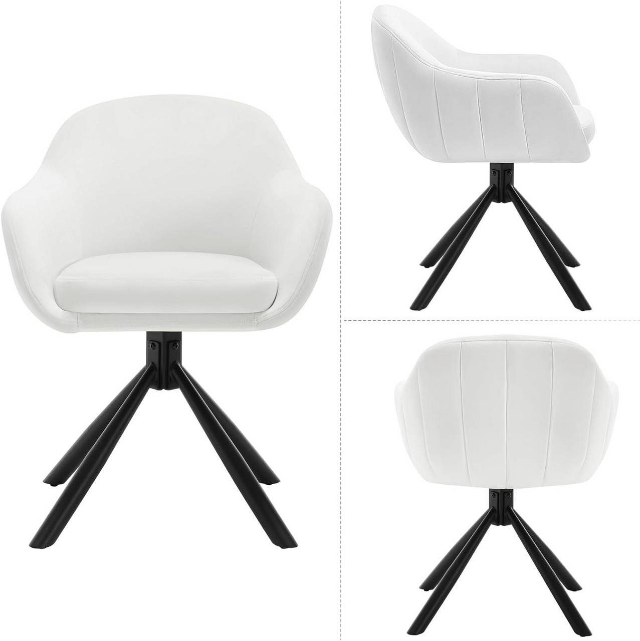 Woltu 4-Fußstuhl (2 St), Esszimmerstühle drehbar 2er Set, Loungesessel