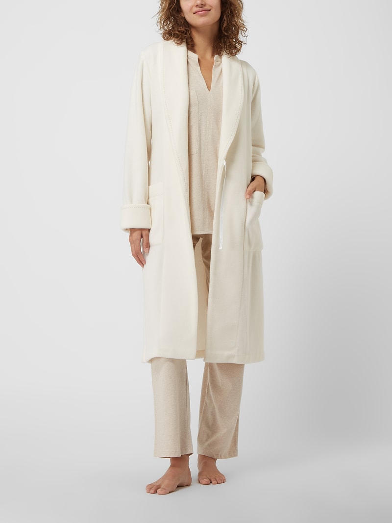 Bademantel aus Fleece in offwhite
