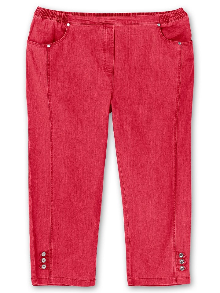sheego 7/8-Jeans in rot günstig kaufen