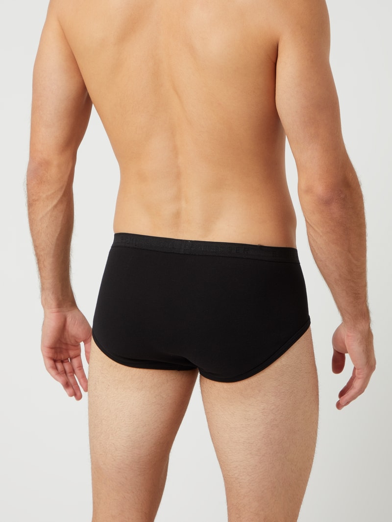 Slip aus Baumwolle in schwarz