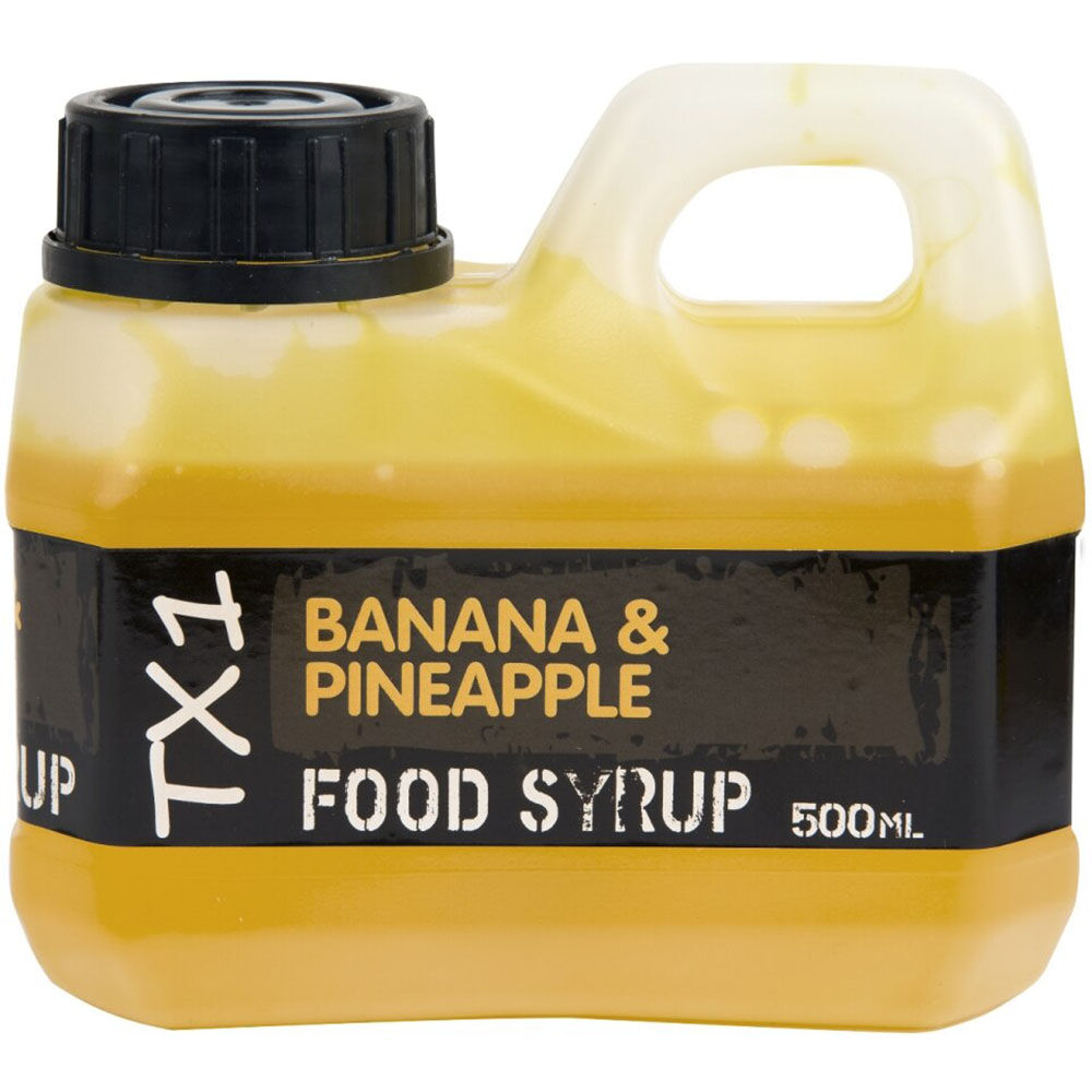 Nestemäinen Shimano TX1 -ruokasiirappi, banaani ja ananas, 500 ml