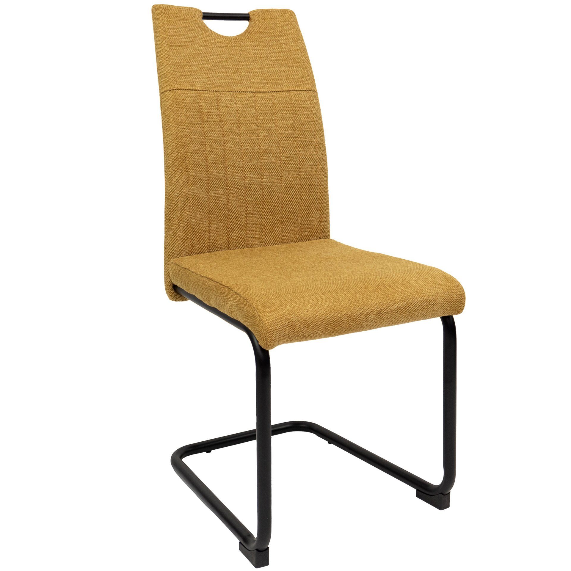 TRISENS Freischwinger Marcello (einzeln oder im 2er, 3er, 4er Set, 1 St), Schwingstuhl mit robustem Metallgestell in Stoff-Optik