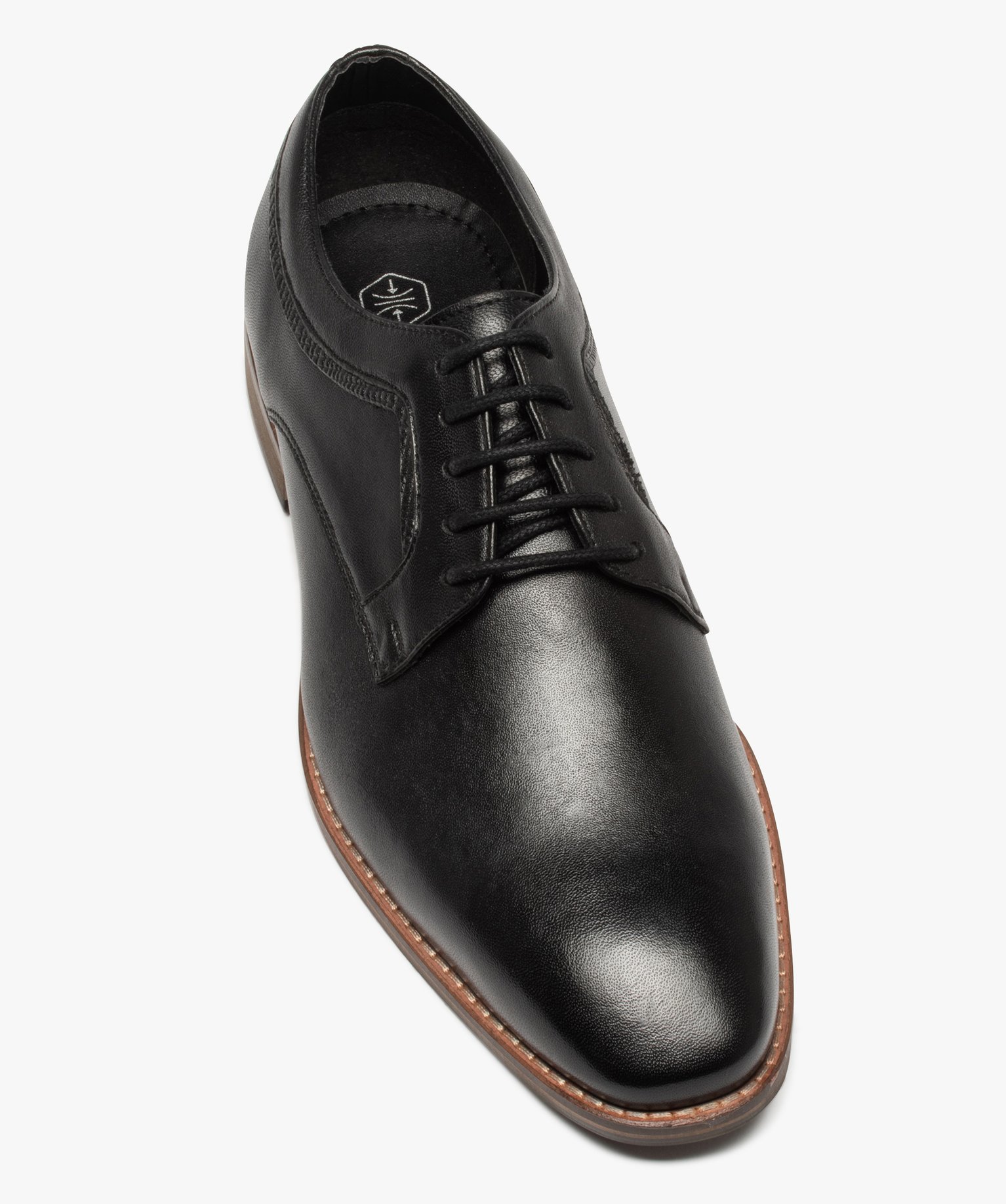 Derbies femme à bride à boucle et semelle crantée noir | GEMO
