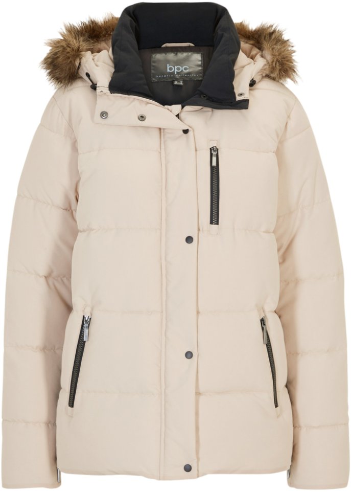 Steppjacke aus recyceltem Polyester mit Kontrastdetails