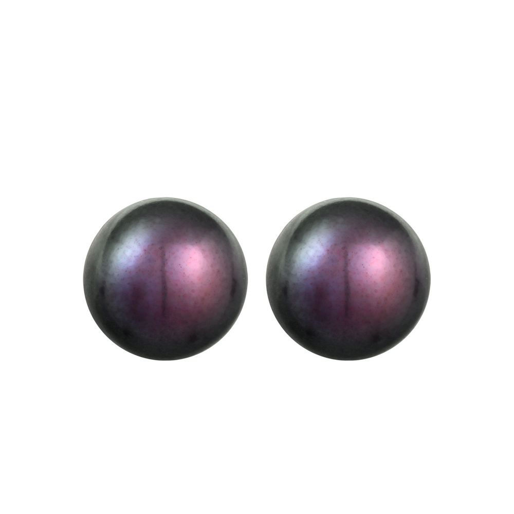 Nenalina Nenalina Boucles d'Oreilles Femmes clous d'oreilles Basique Rond avec perle de cu Boucles d'oreilles