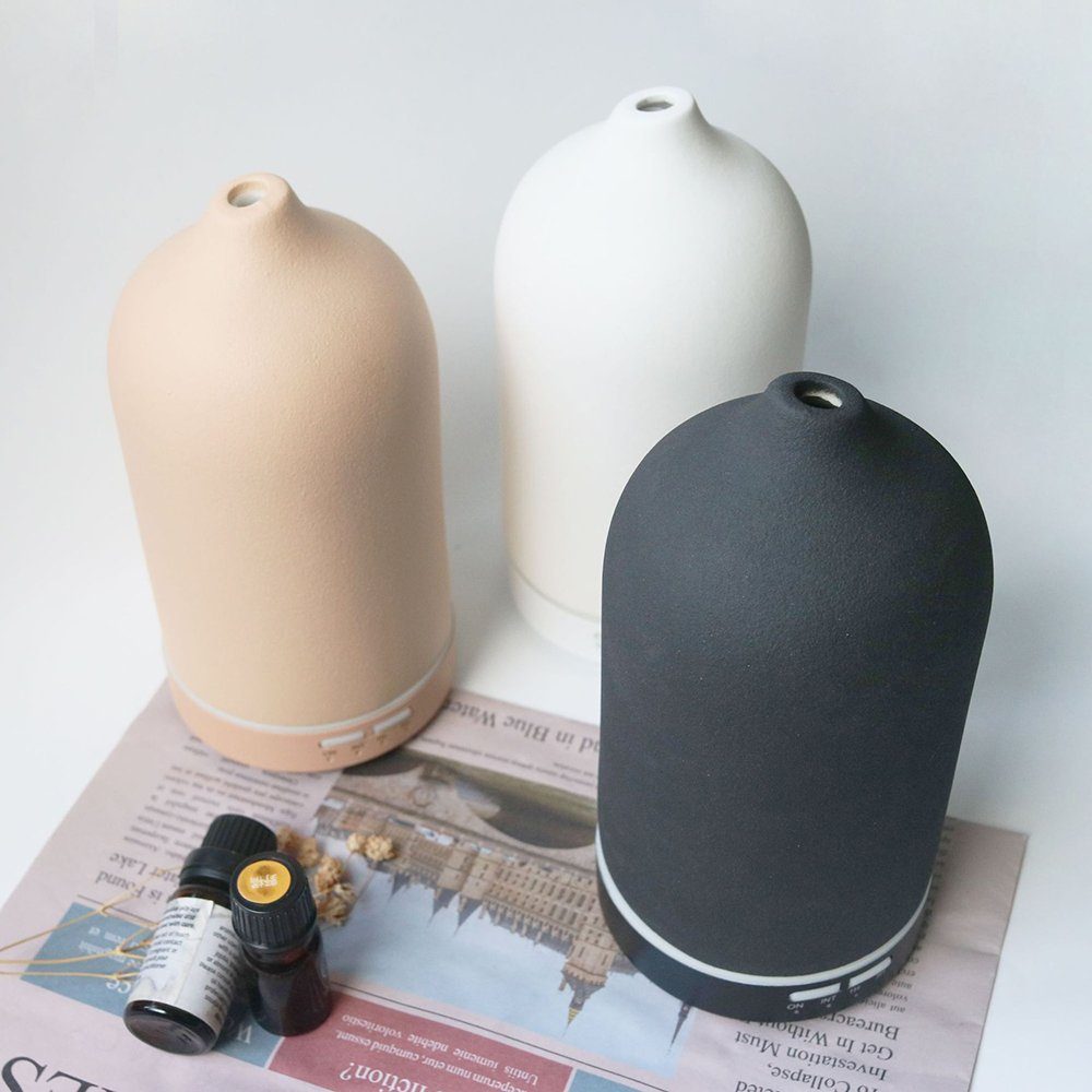 GelldG Luftbefeuchter Aroma Diffuser, Keramik Diffusor für Ätherische Öle