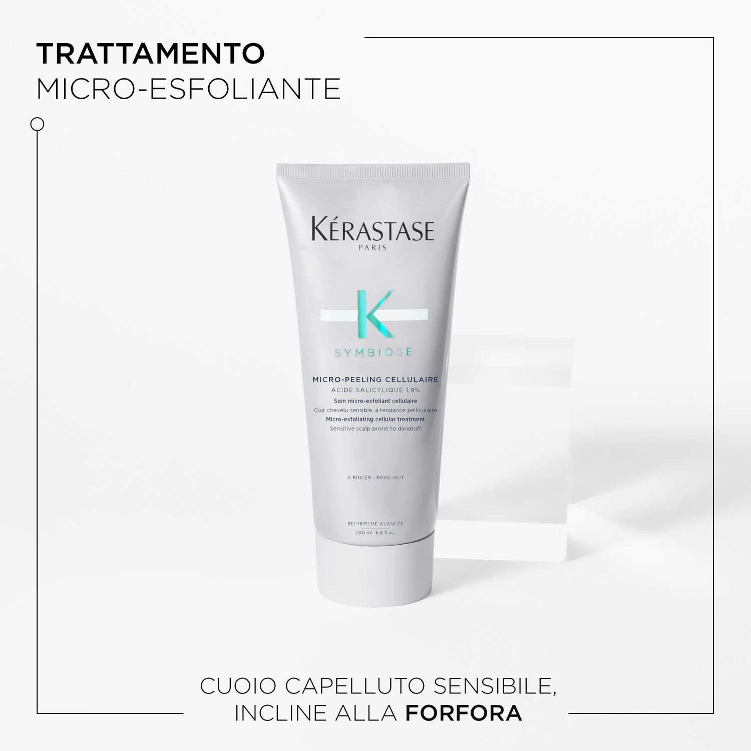 Exfoliante capilar micropeeling Symbiose - Exfoliante capilar, tratamiento para el cuero cabelludo, tratamiento anticaspa