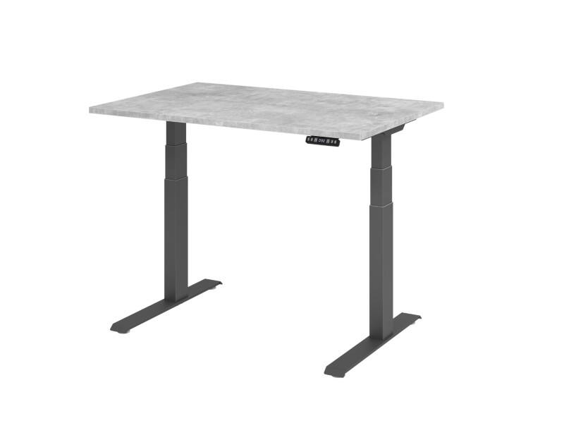 Hammerbacher Sitz-Stehschreibtisch VXDKB12/M/G Grau 1.200 x 800 x 1.290 mm