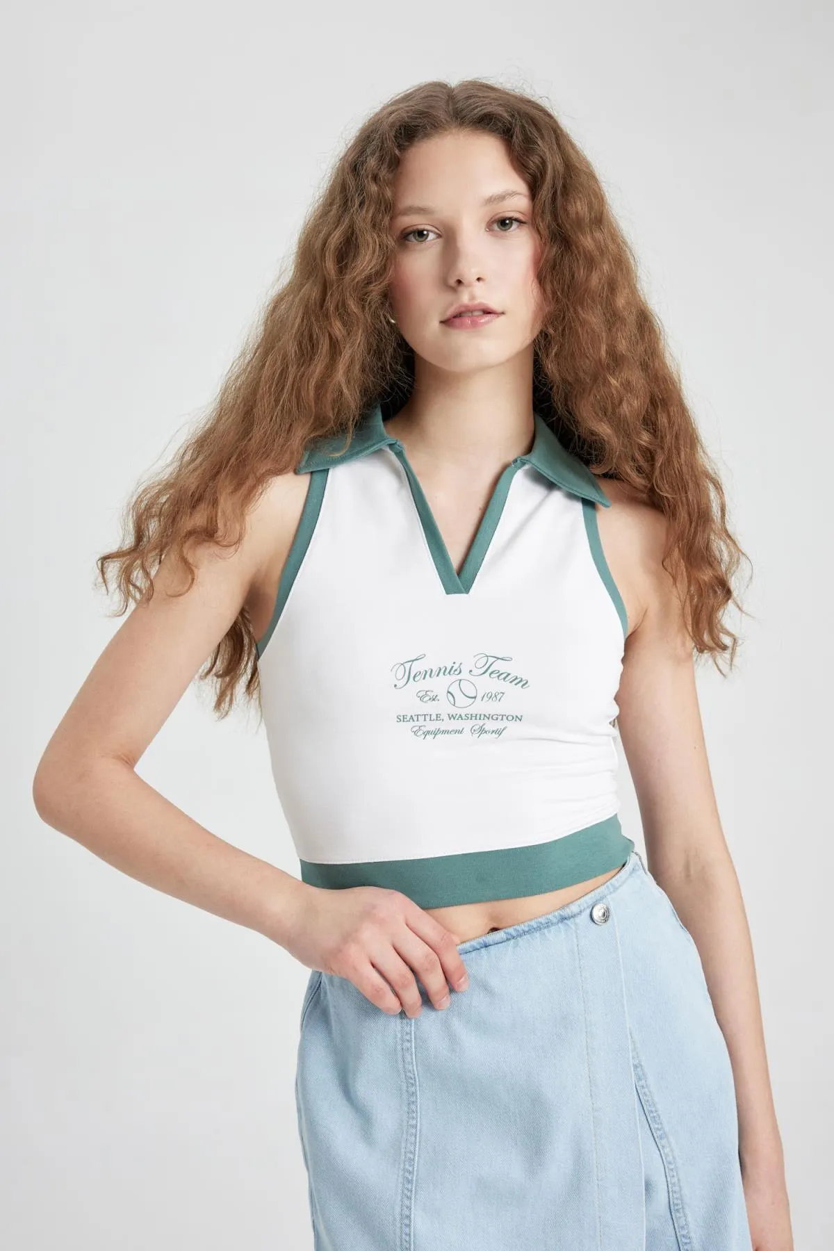 DeFacto  Sport-Tanktop - Weiß - Schnitt