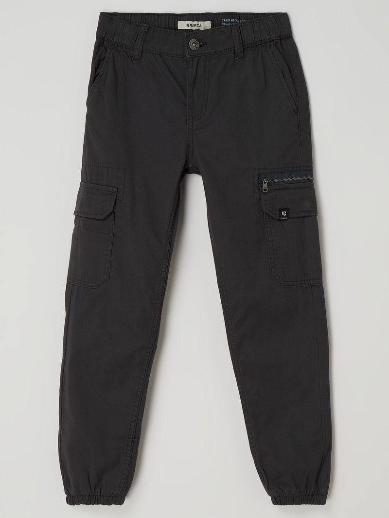 Regular Fit Cargohose aus Baumwolle in graphit