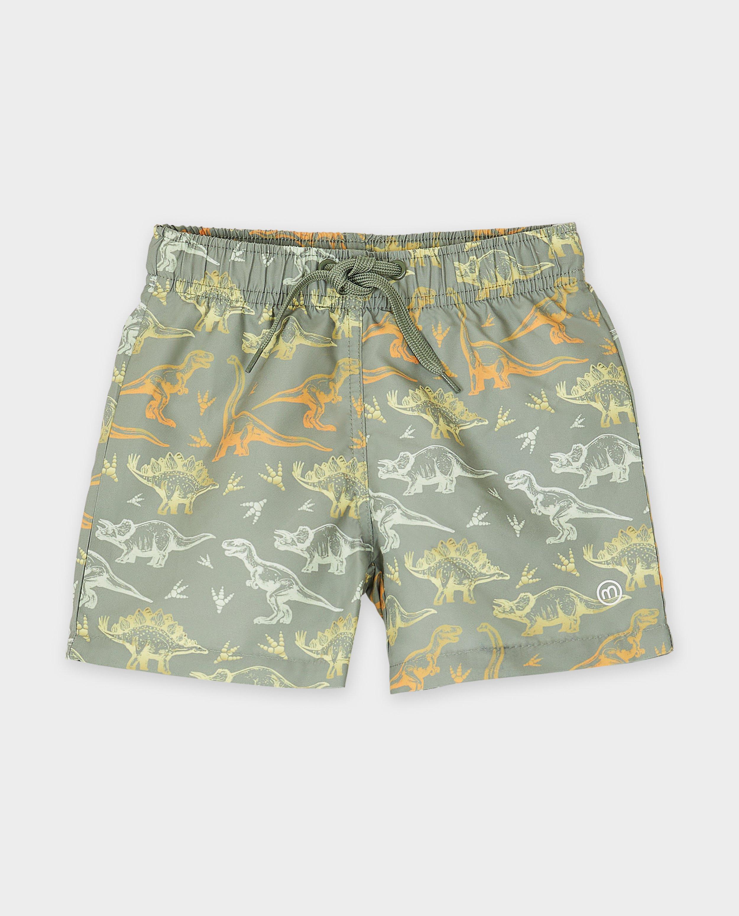 Minymo badshorts med dinosaurietryck khaki