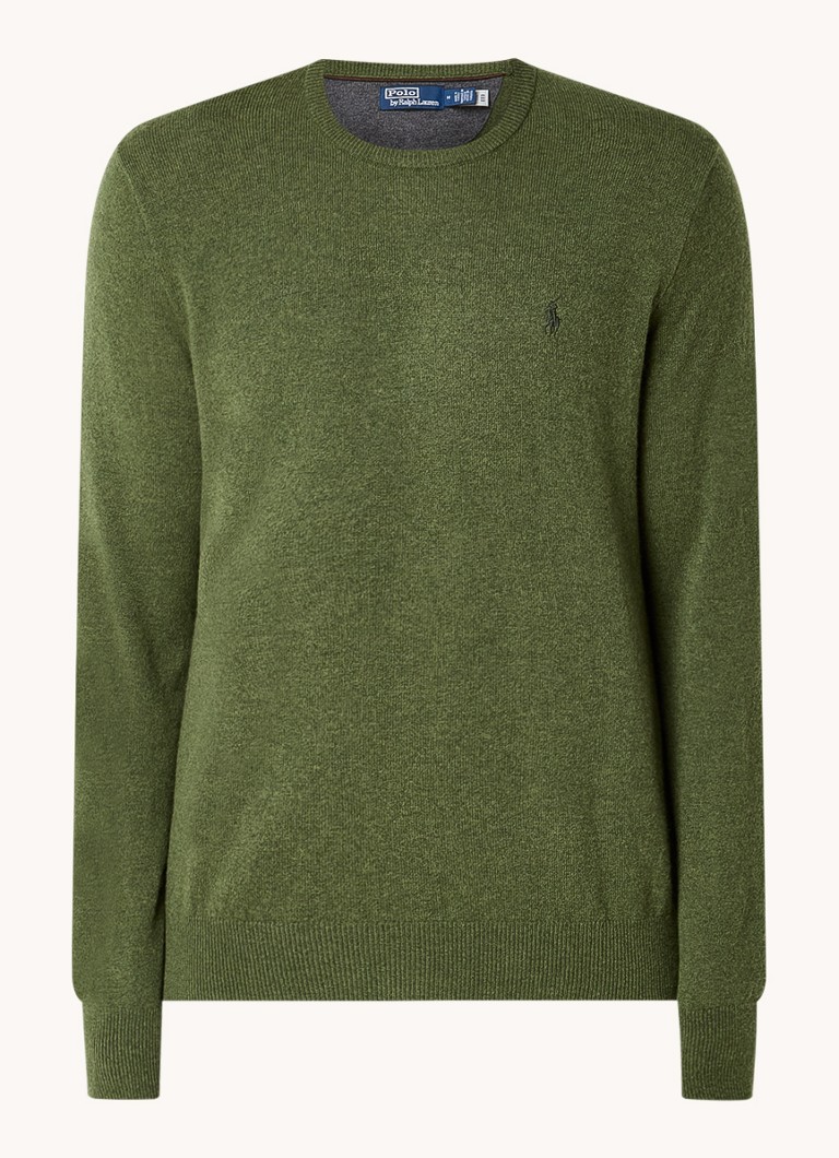 Πουλόβερ Ralph Lauren με λεπτή πλέξη από μαλλί και κέντημα λογότυπου