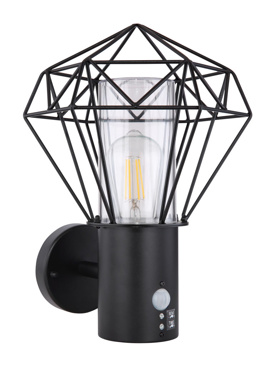 Globo Lighting - HORACE - Außenleuchte Edelstahl schwarz, 1x E27 LED