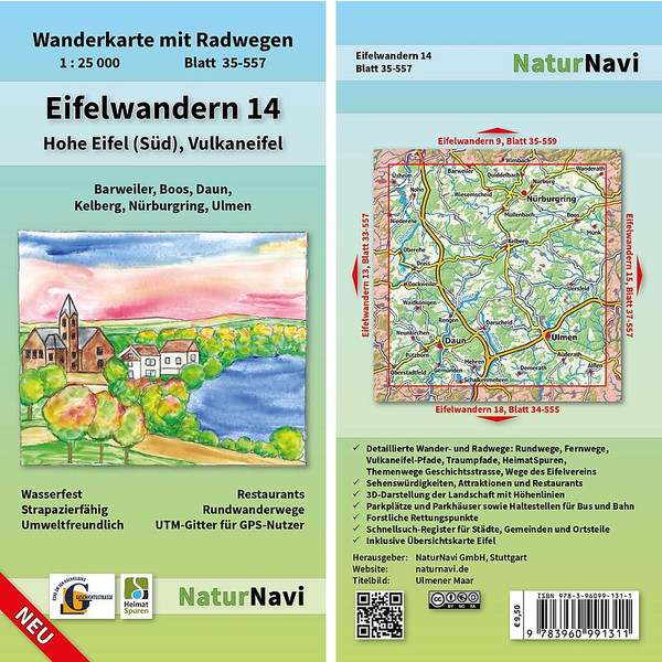 EIFELWANDERN 14 - HOHE EIFEL (SÜD), VULKANEIFEL 1 : 25 000 - Wanderkarte