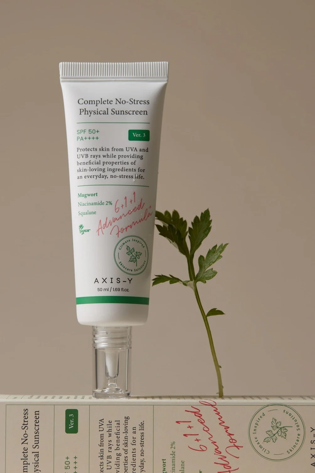 6+1+1 Комплетна крема за сунчање без стреса V.3 SPF50+ PA++++ - Крема за сунчање за лице са високом заштитом.