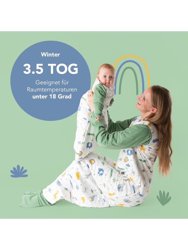 Schlummersack Babyschlafsack, 3.5 TOG in Dunkelgrün günstig kaufen