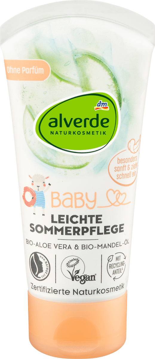 Leichte Sommerpflege Bio-Aloe Vera & Bio-Mandelöl, 50 ml