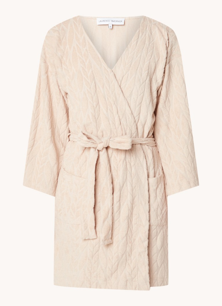 Laurence Tavernier Cotton blend bathrobe with patch pockets
