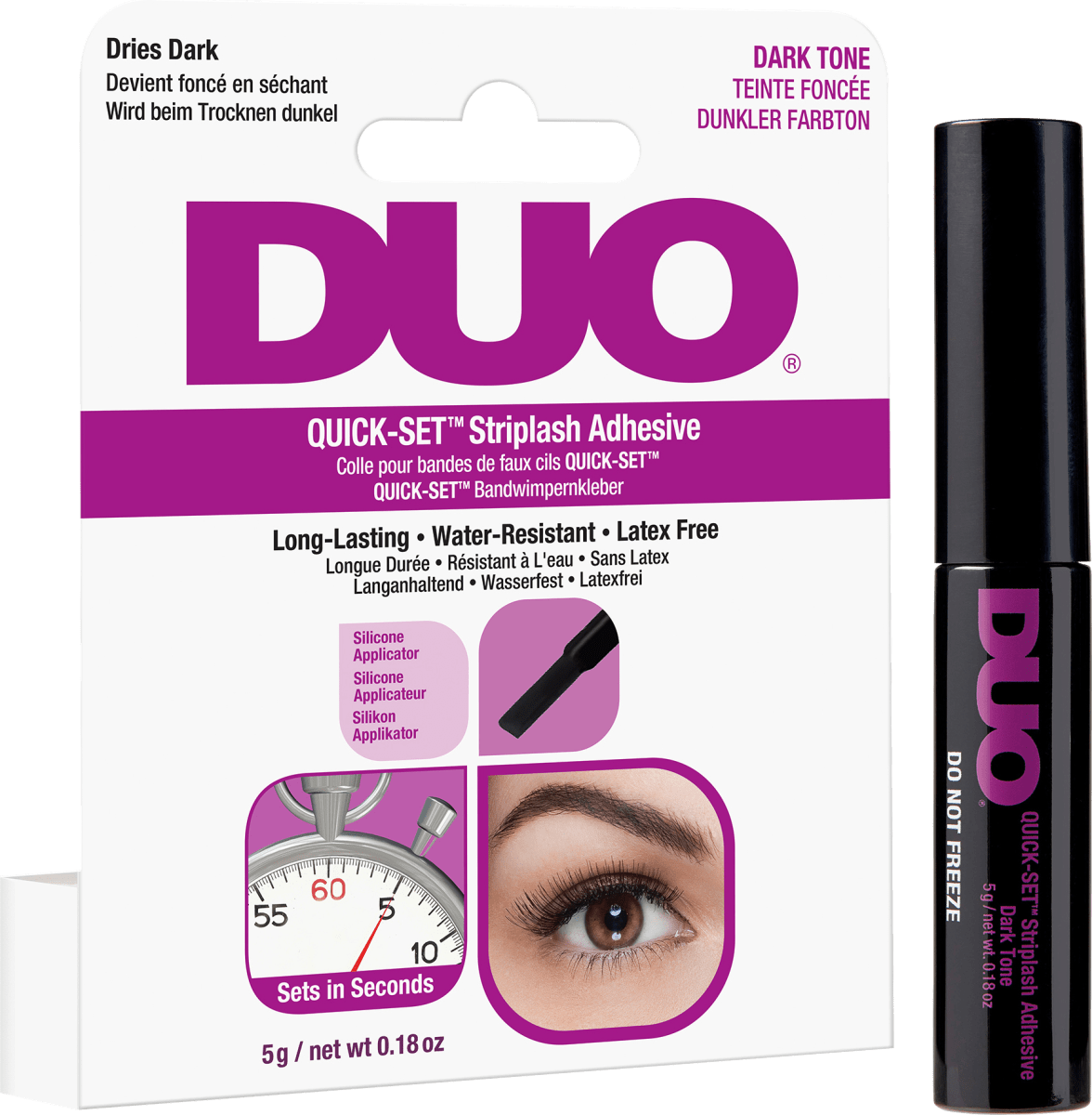Wimpernkleber Quick Set Adhesive - Dark, 5 g