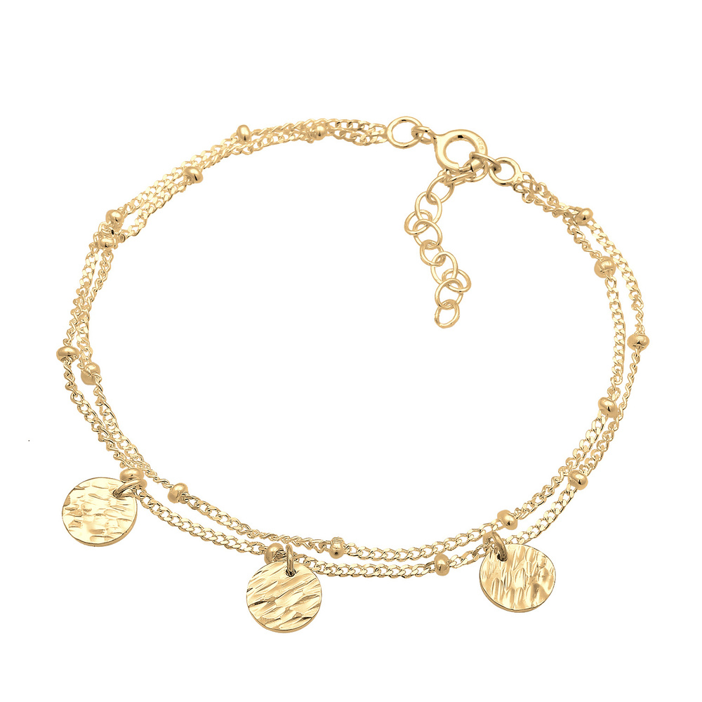 Elli Elli Bracelet Couche Plaquettaires Geo Bracelet Femme  Plaqué Or Argent (925/1000 Bracelet