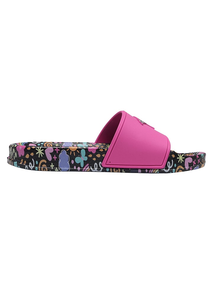 Kangaroos Pantoletten in Schwarz/Pink günstig kaufen