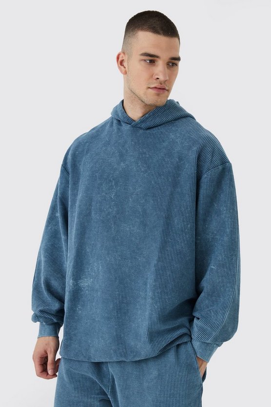 Tall Oversize Cord-Trainingsanzug mit Kapuze