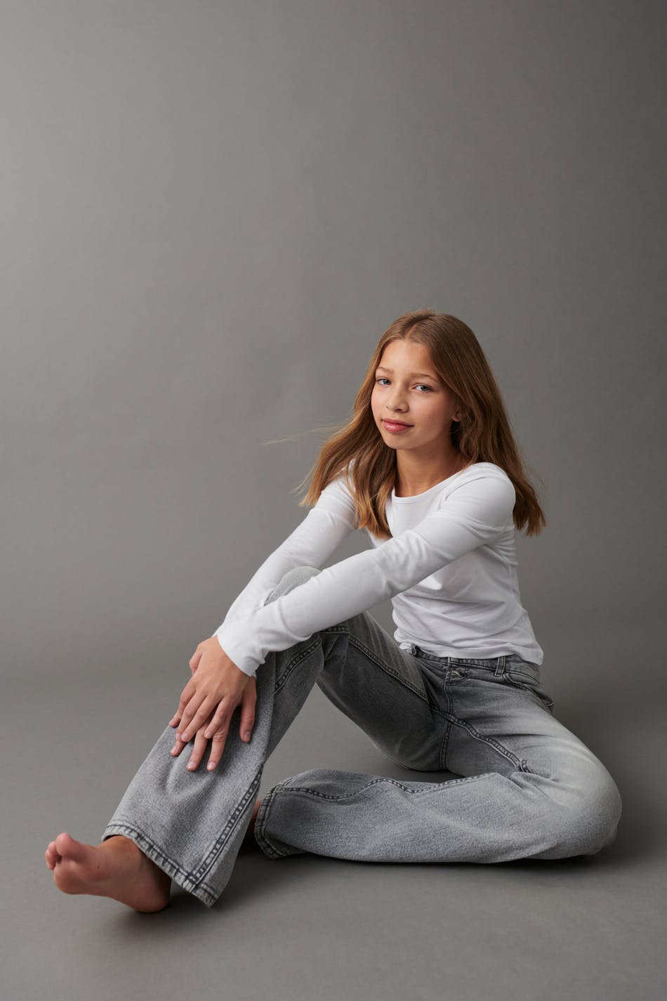 Flare button jeans tall